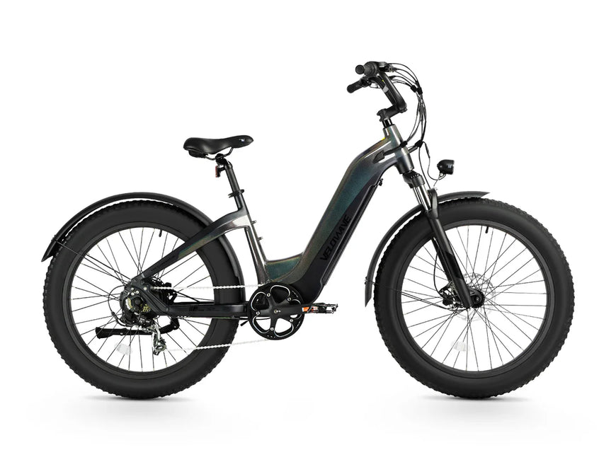 Electric bike on a white background. Valowave Grace 2.0 Step-Thru Electric Bike