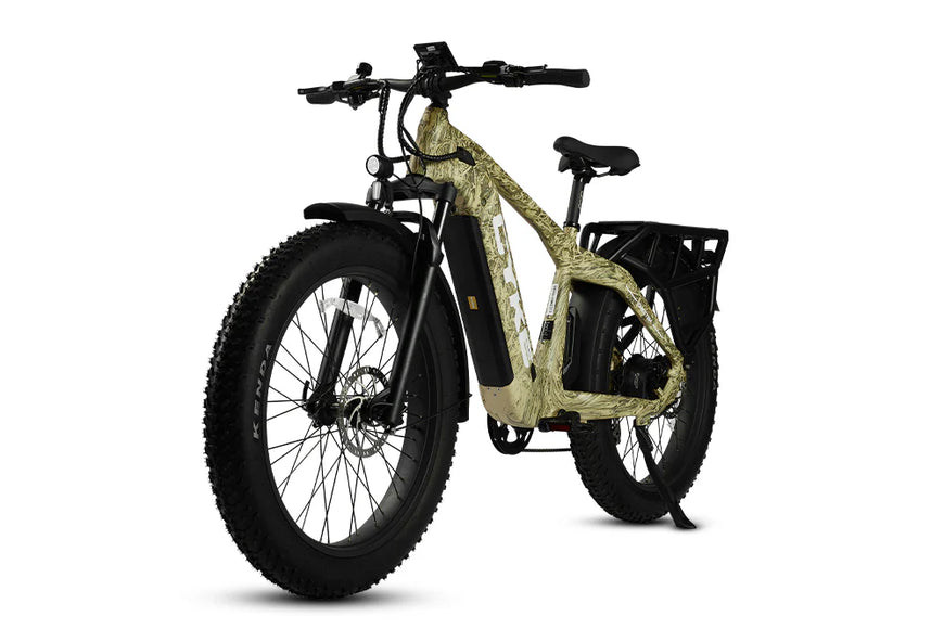 Camouflage electric bike on a white background. CYKE Cheetah Hunting EBike