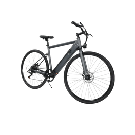 Gray electric bicycle on a white background. Freego E7 Electric Bicycle For City Commuting