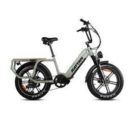 Electric bike with 'Rattan' branding on a white background. Rattan Quercus Long Range Utility Ebike