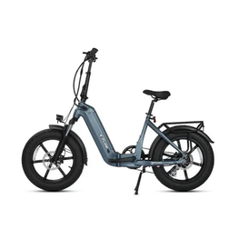 Blue electric bike on a white background. YOUNG Electric E-Flow 750W Folding eBike