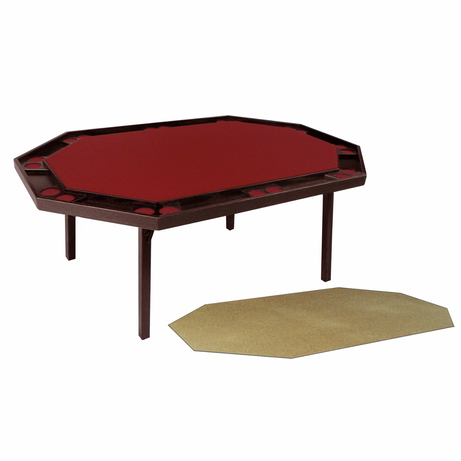 Kestell 10 Player 72" Deluxe Folding Game Table - Maple