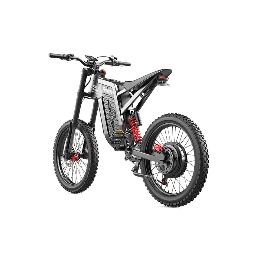 Electric bike with off-road design on a white background. Freego X2 Pro All-Terrain Dirt eBike