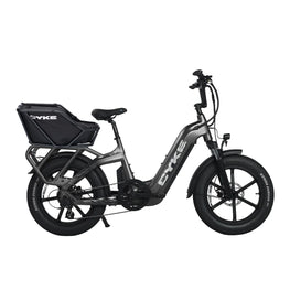 Electric bike with a basket on a white background. COLLIE Cargo EBike