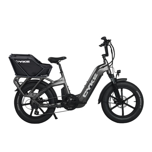 Electric bike with a basket on a white background. COLLIE Cargo EBike