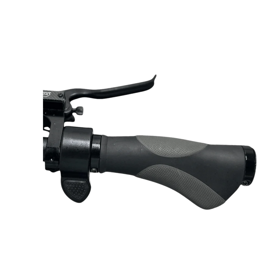 Black and gray bicycle handlebar grip on a white background. Freego Shotgun F2 Pro Max Prime Fat Tire E-Bike