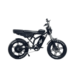 Black electric bike on a white background. Freego Shotgun F2 Pro Max Prime Fat Tire E-Bike