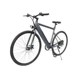 Gray electric bicycle on a white background. Freego E7 Electric Bicycle For City Commuting