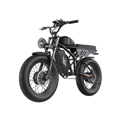 Black electric bike on a white background. Freego Flash F3 Pro Max Dual Motor and Battery eBike