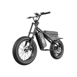 Black electric bike on a white background. Freego Mini Electric Motorcycle for Child M1