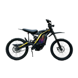 Black electric bike with yellow accents on a white background.Natkie N1 All-Terrain Electric Motorcycle