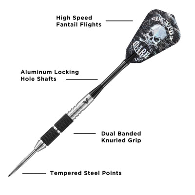 Viper Desperado 80% Tungsten Steel Tip Darts Death Mark 24 Grams