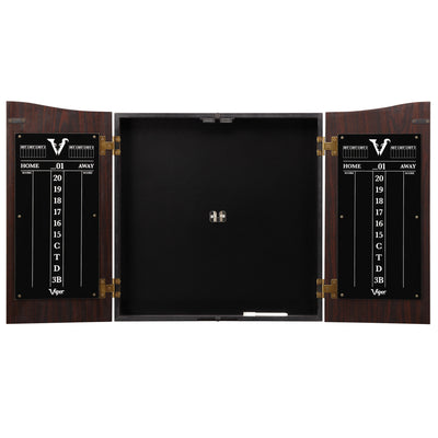 Viper Vault Dartboard Cabinet With Shot King Sisal Dartboard