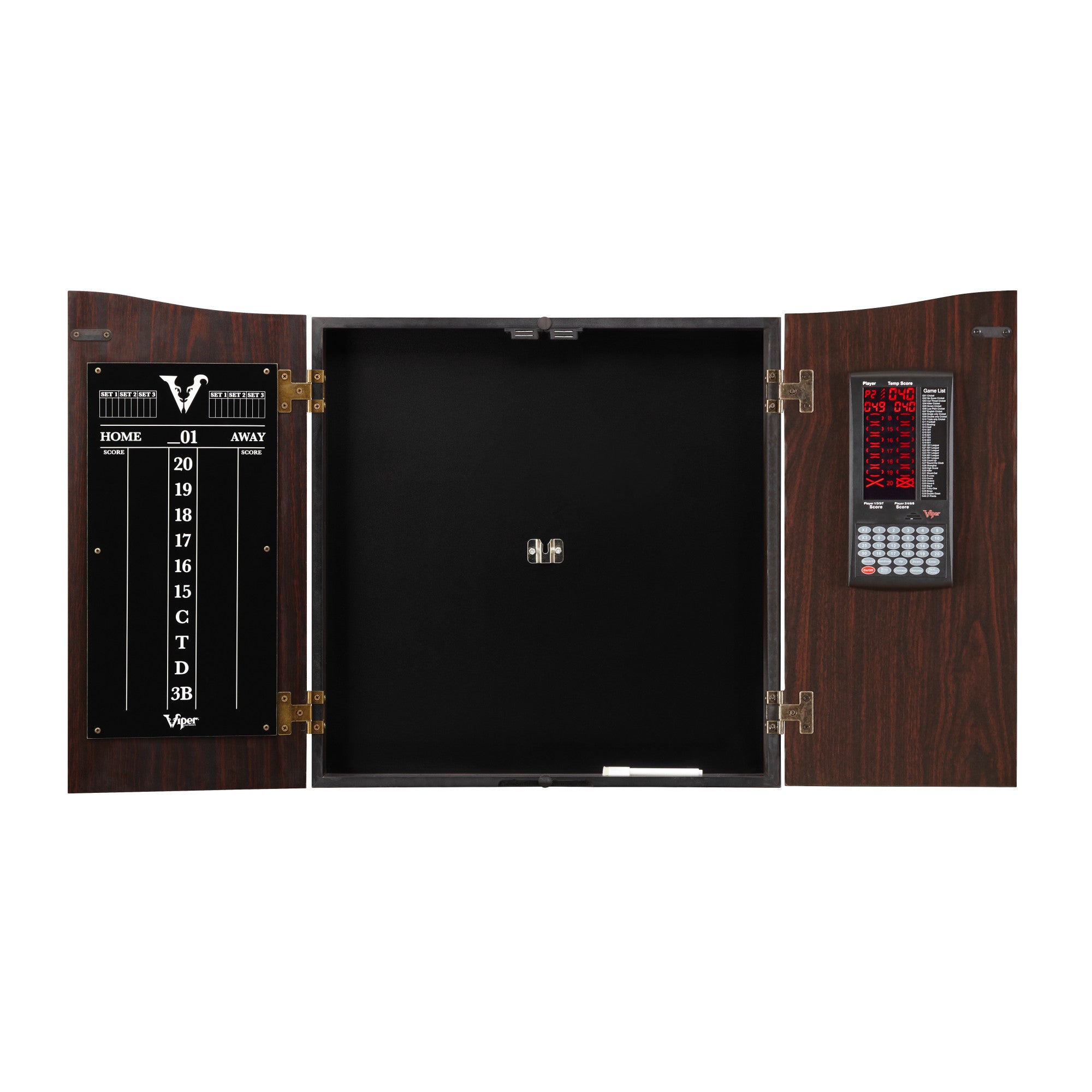 Viper Vault Deluxe Dartboard Cabinet With Pro Score