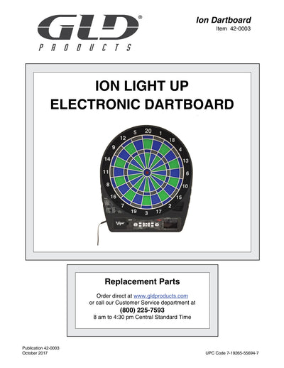 Viper Ion Illuminated Electronic Dartboard, 15.5" Regulation Target
