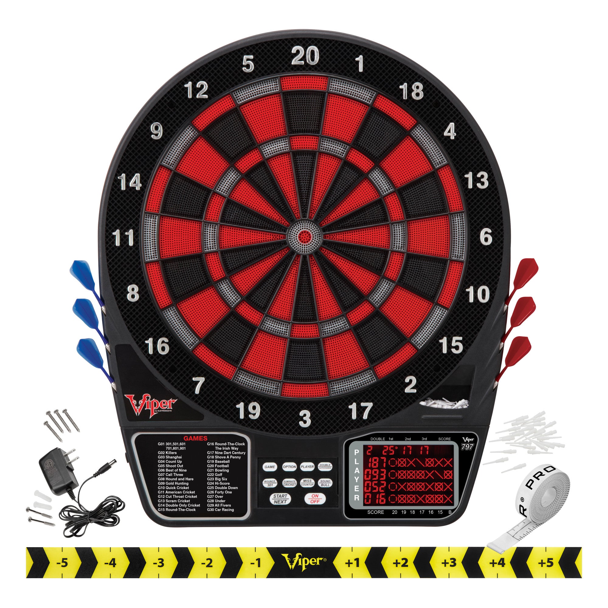 Viper 797 Electronic Dartboard, 15.5" Regulation Target