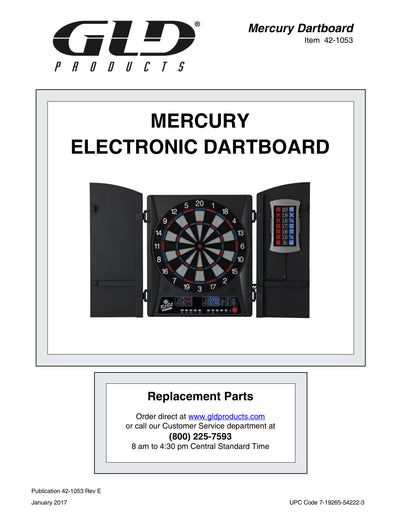 Fat Cat Mercury Electronic Dartboard, 13.5" Compact Target