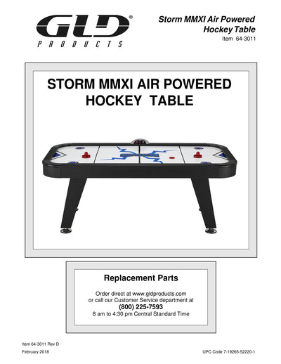 Fat Cat Storm MMXI 7' Air Hockey Table