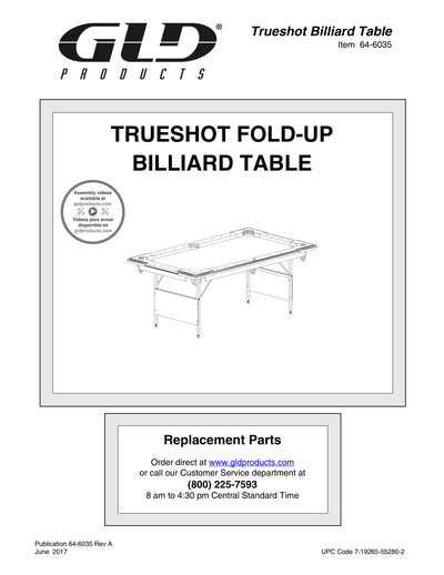 Fat Cat Trueshot 6' Folding Billiard Table